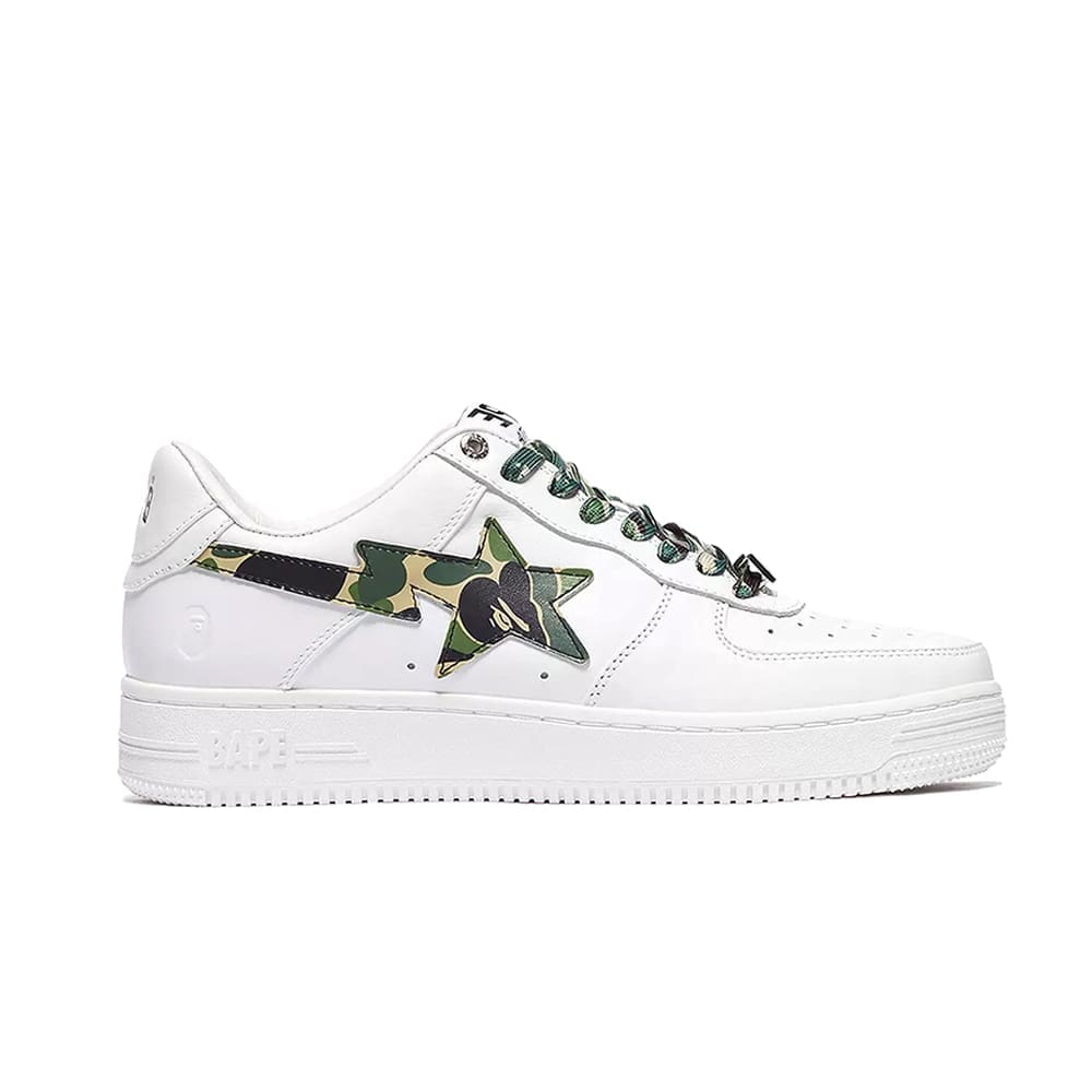 A Bathing Ape Bape Sta Low White ABC Camo Green Replica
