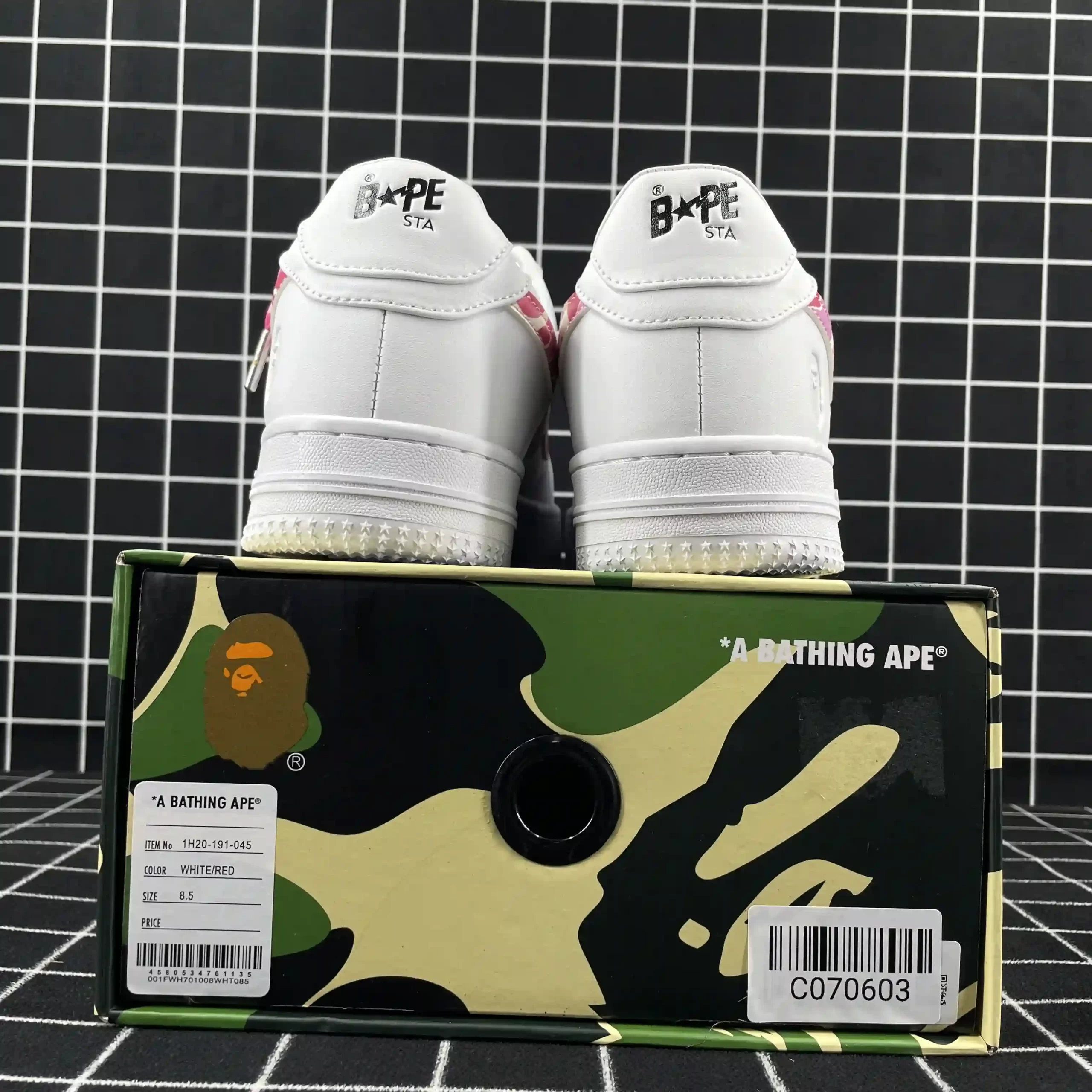 A Bathing Ape Bape Sta Low White ABC Camo Pink Replica