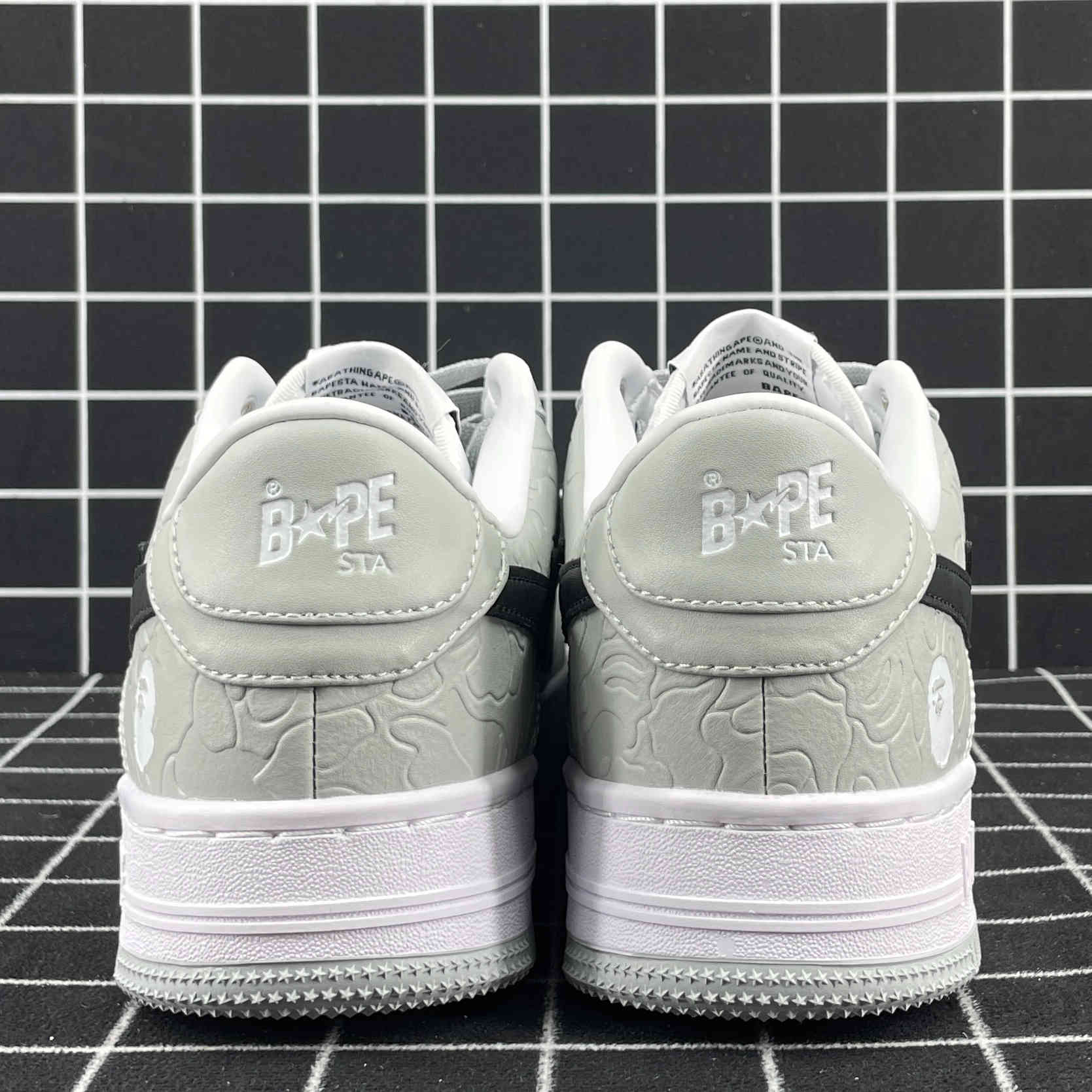 A Bathing Ape Bape Sta Low Grey Black Replica