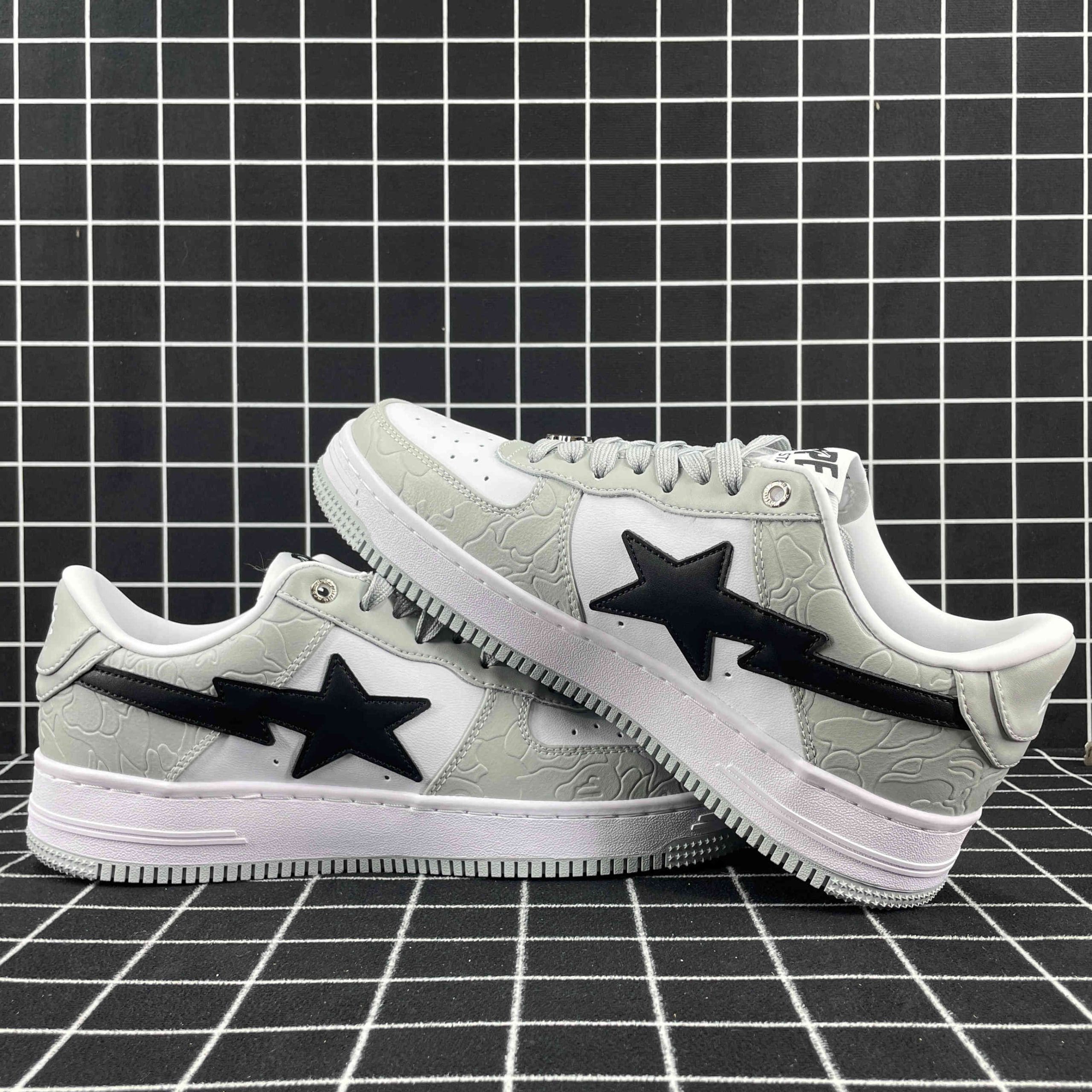 A Bathing Ape Bape Sta Low Grey Black Replica