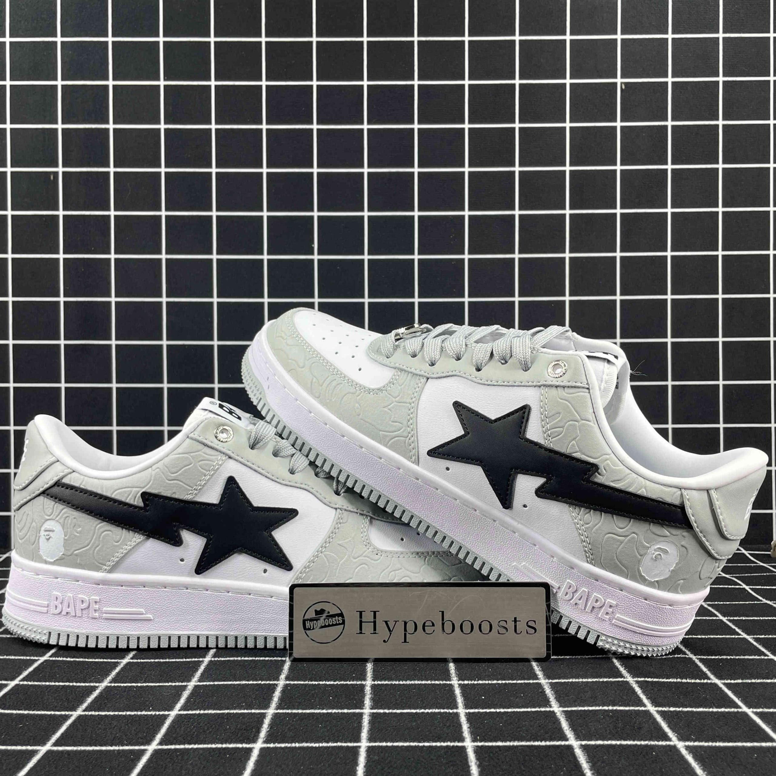 A Bathing Ape Bape Sta Low Grey Black Replica