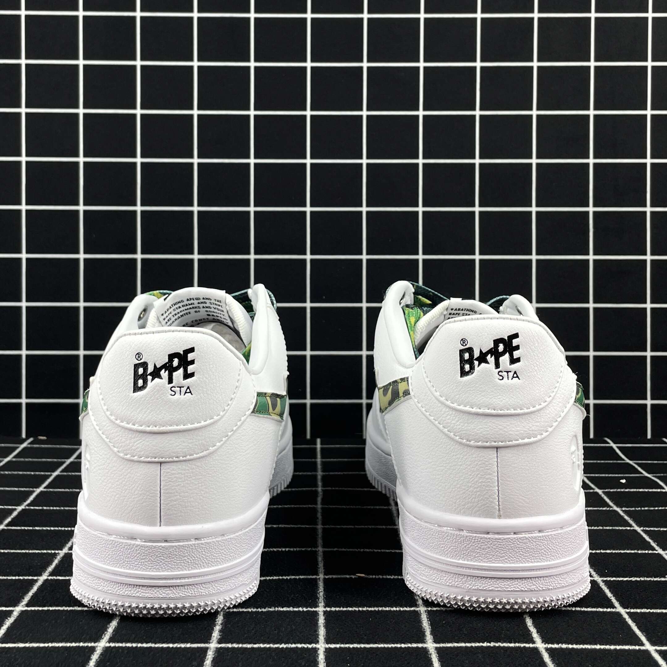 A Bathing Ape Bape Sta Low White ABC Camo Green Replica