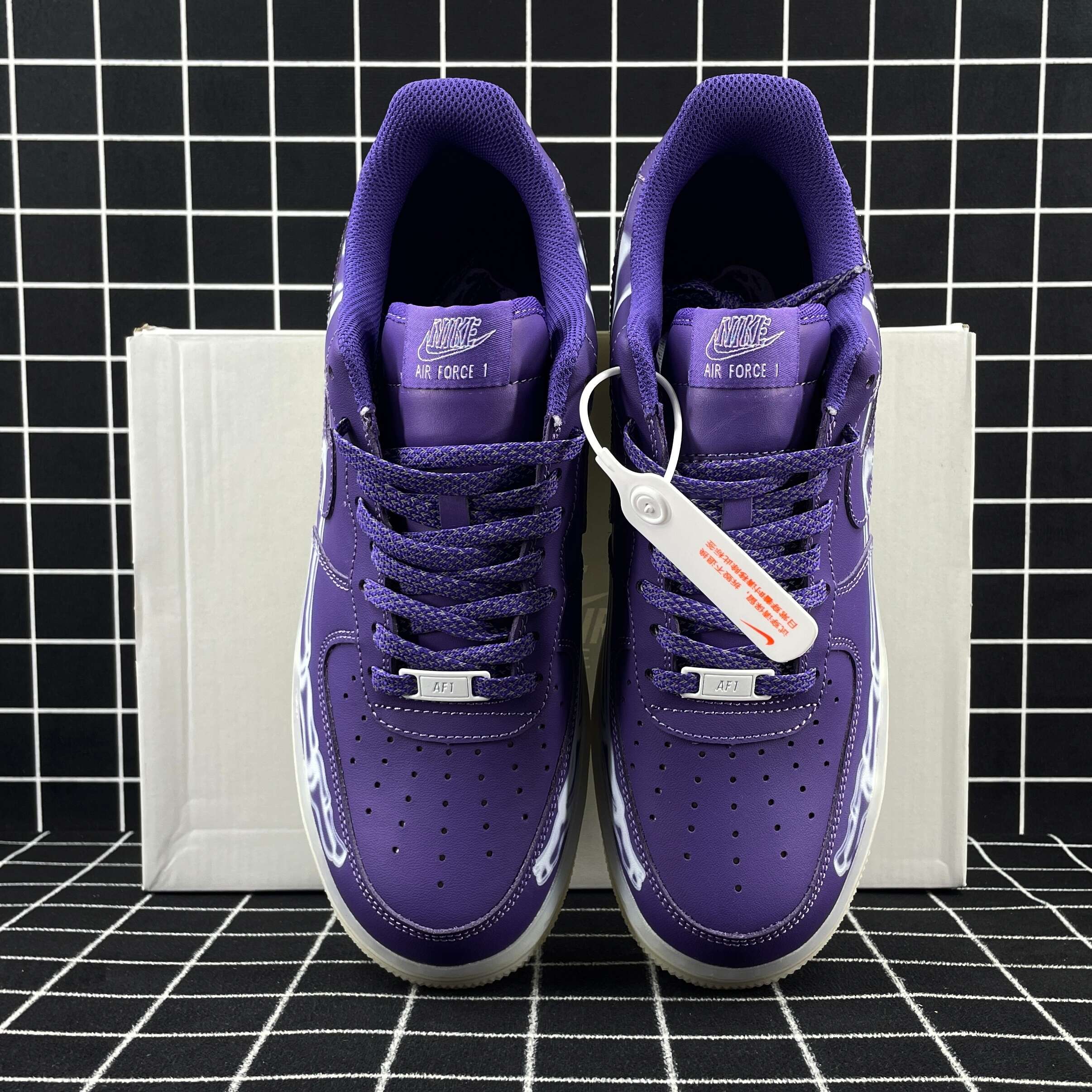 Air Force 1 Low Purple Skeleton Replica