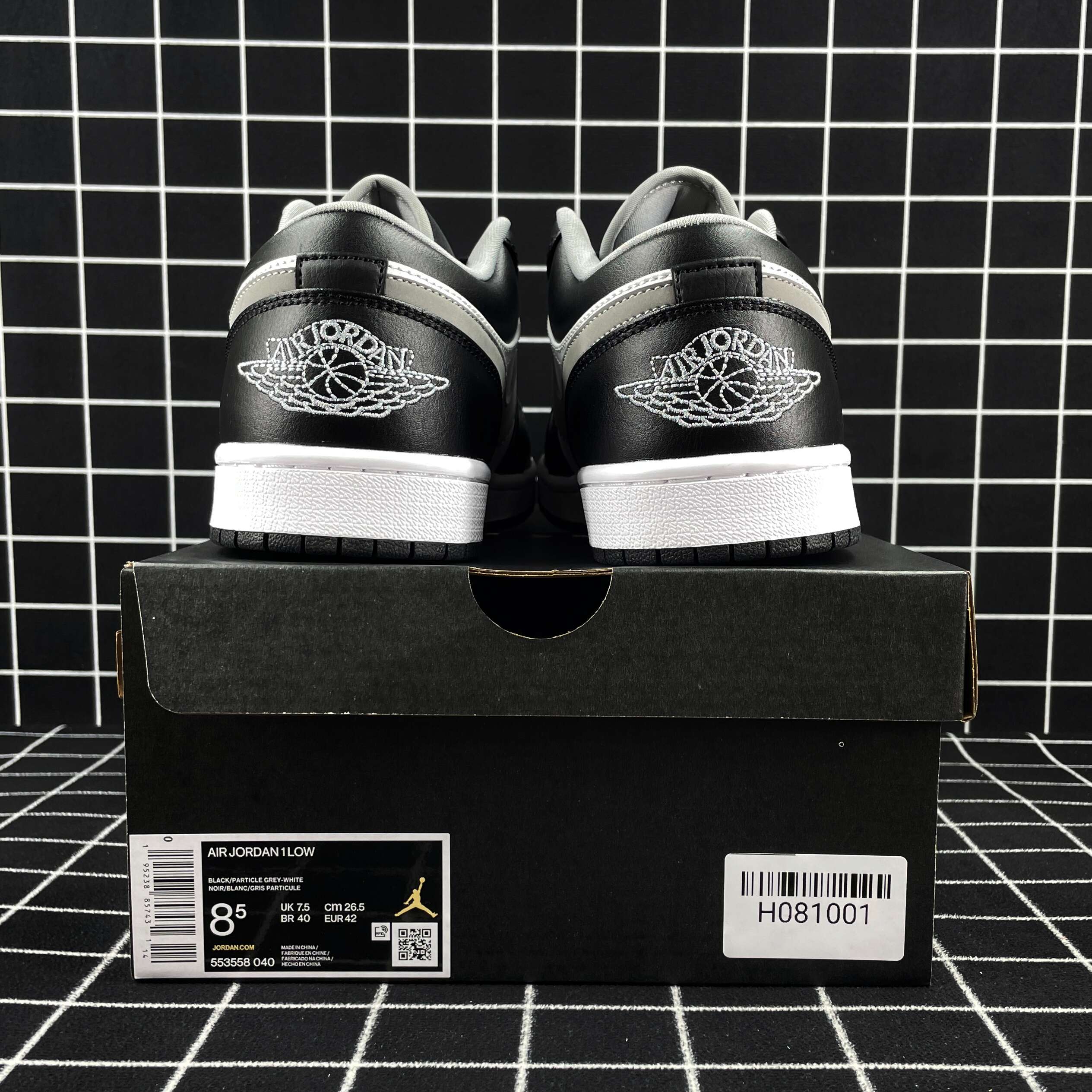 Jordan 1 Low Black Medium Grey Replica