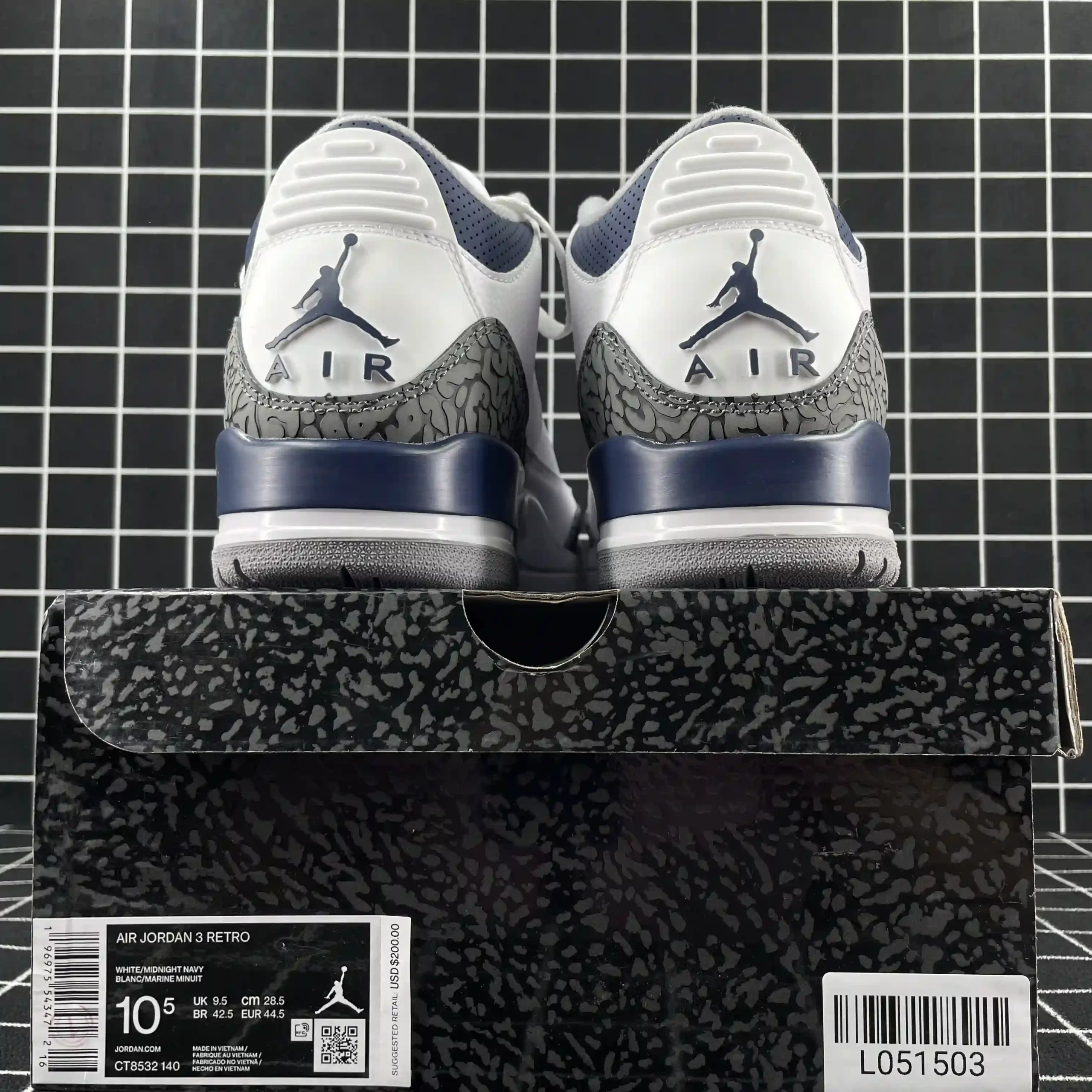 Air Jordan 3 Midnight Navy Replica