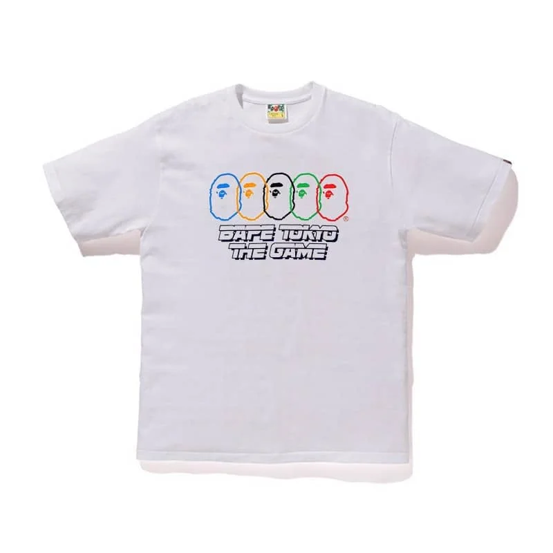 2023 APE Orange Lightning Brown Ape Print Loose Cartoon T to Shirt Unisex Style 39