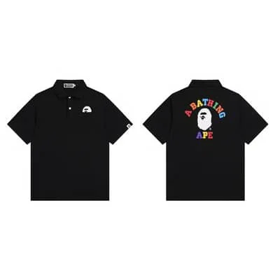 2023 New APE Embroidered Shark Polo Shirt Men’s Casual Cotton