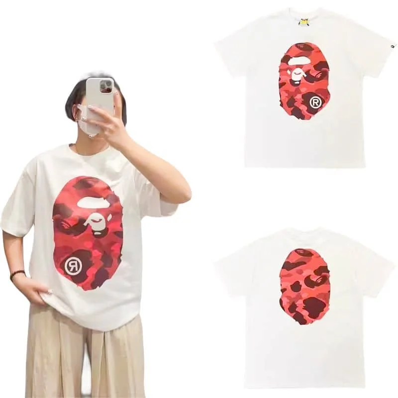APE Camo Ape Head Print Cotton Casual Fashion T to Shirt Unisex Style 1