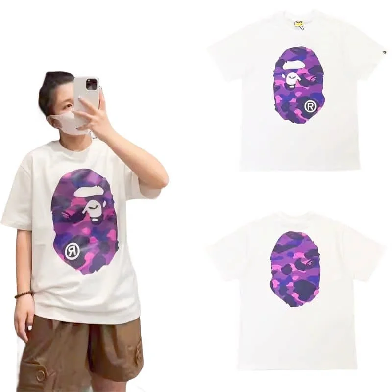 APE Camo Ape Head Print Cotton Casual Fashion T to Shirt Unisex Style 7
