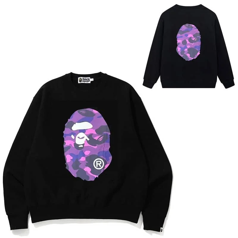 APE Reversible Camo Print Sweatshirt Unisex Spring Autumn Japan Style 4
