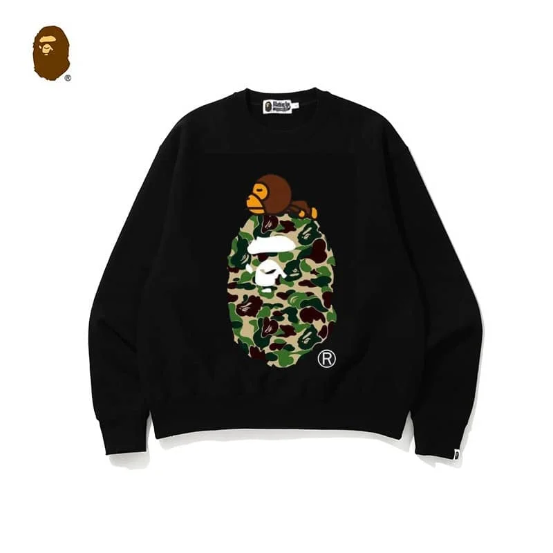 APE Reversible Camo Print Sweatshirt Unisex Spring Autumn Japan