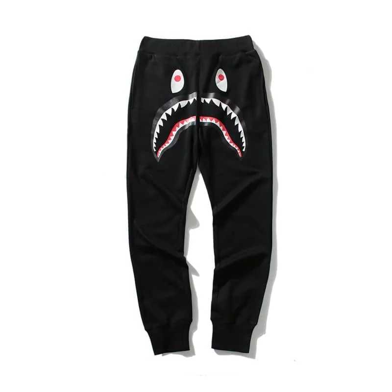 APE Shark Camo Long Pants Cotton Fleece Unisex Spring Autumn Casual Style 1