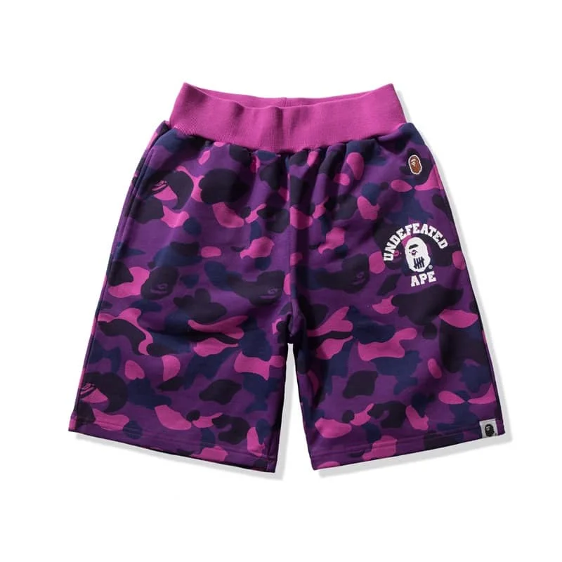APE Shark Mouth Street Camo Hip to Hop Shorts Couple Loose Terry Unisex Style 4