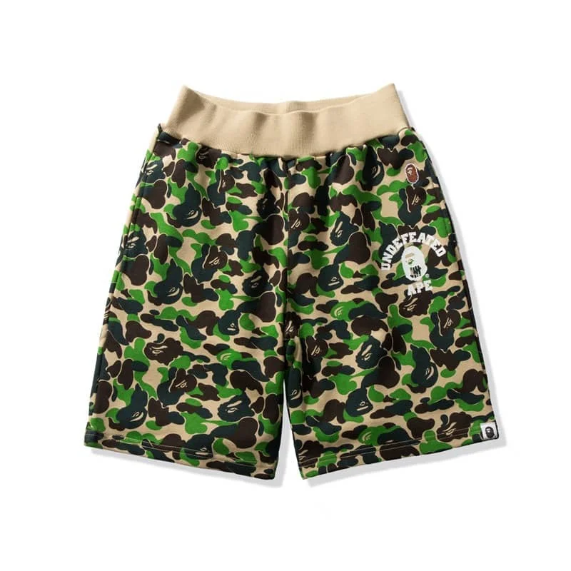 APE Shark Mouth Street Camo Hip to Hop Shorts Couple Loose Terry Unisex Style 5