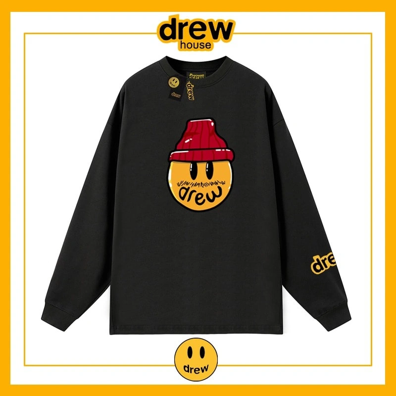 Drew Heavyweight Long Sleeve T-Shirt Cotton Loose Unisex Sweatshirt Style 1