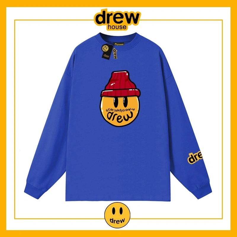 Drew Heavyweight Long Sleeve T-Shirt Cotton Loose Unisex Sweatshirt Style 4