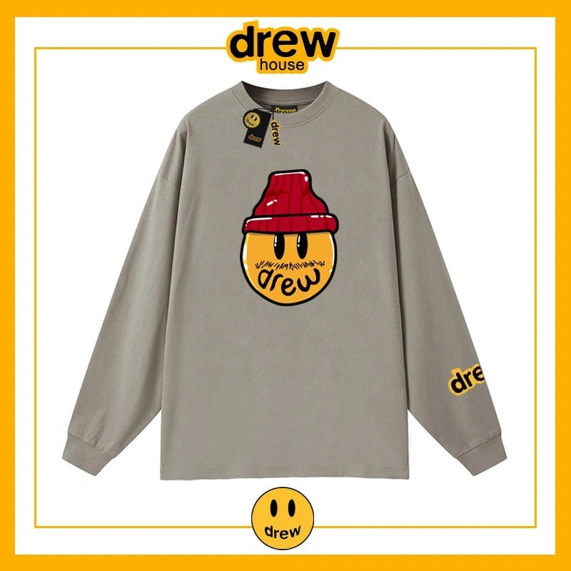 Drew Heavyweight Long Sleeve T-Shirt Cotton Loose Unisex Sweatshirt Style 8