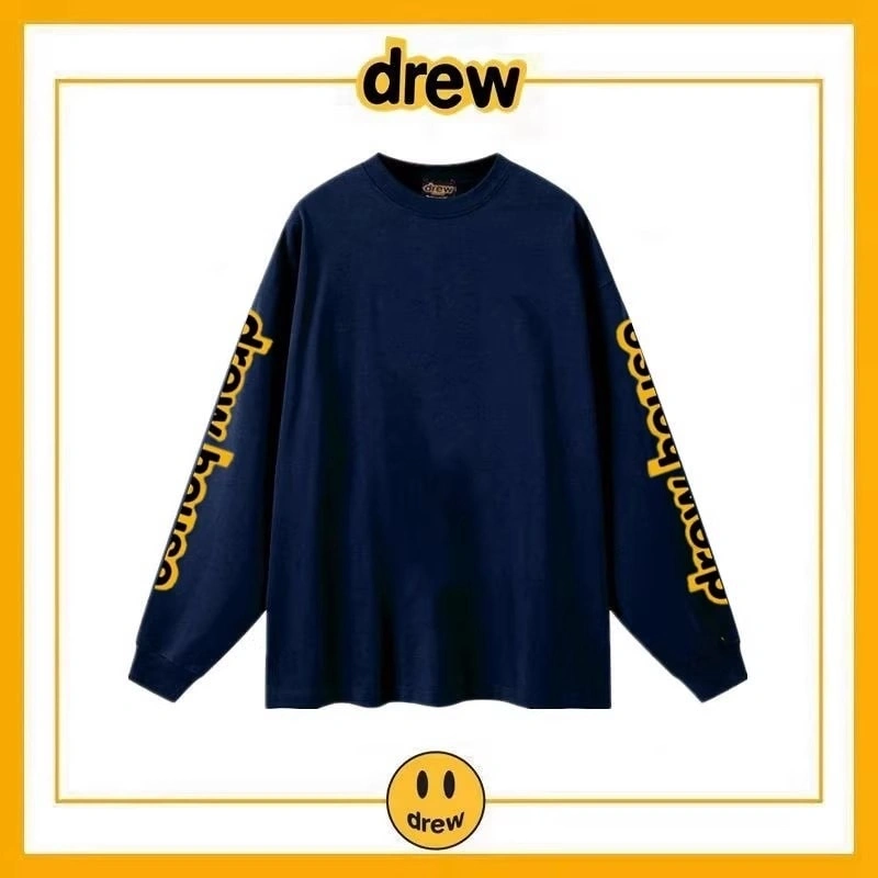 Drew House Arm Letter Long Sleeve T-Shirt Unisex Cotton Loose Style 1