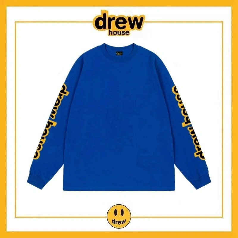 Drew House Arm Letter Long Sleeve T-Shirt Unisex Cotton Loose Style 3
