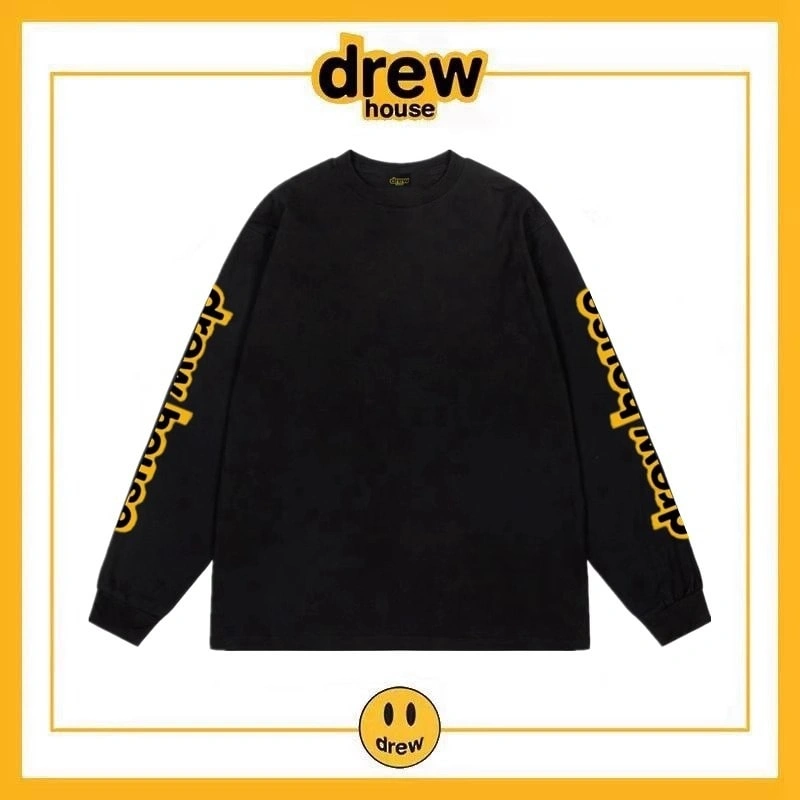 Drew House Arm Letter Long Sleeve T-Shirt Unisex Cotton Loose Style 7
