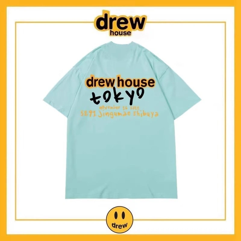 Drew House Bear Letter Short Sleeve T-Shirt Men Cotton Loose Style 11
