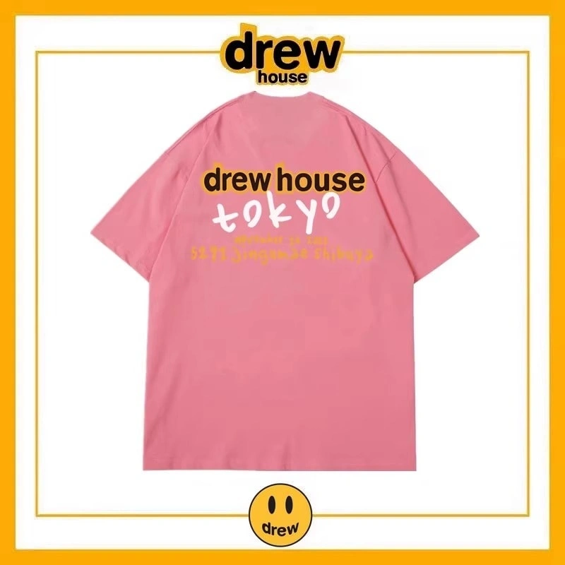 Drew House Bear Letter Short Sleeve T-Shirt Men Cotton Loose Style 21