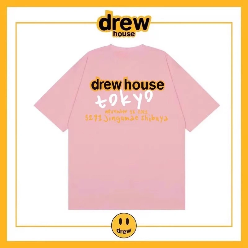 Drew House Bear Letter Short Sleeve T-Shirt Men Cotton Loose Style 3