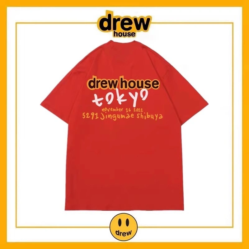 Drew House Bear Letter Short Sleeve T-Shirt Men Cotton Loose Style 6