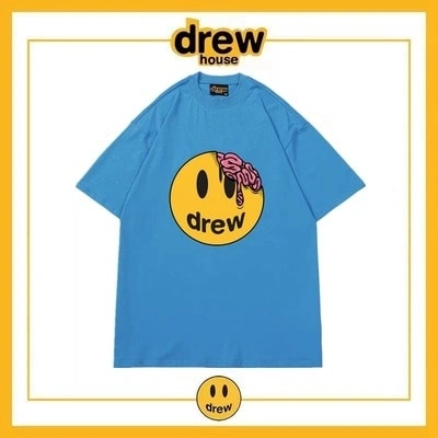 Drew House Distressed Short Sleeve T-Shirt Unisex Cotton Summer Top Style 10