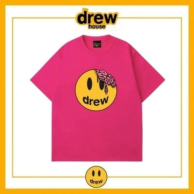 Drew House Distressed Short Sleeve T-Shirt Unisex Cotton Summer Top Style 22