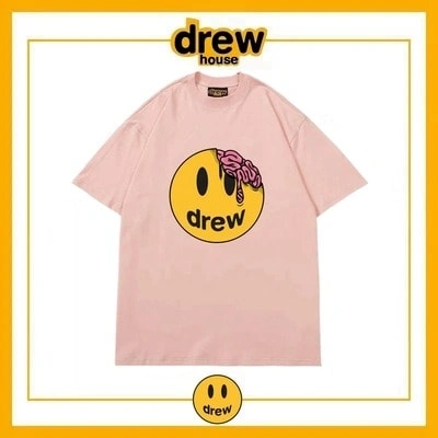 Drew House Distressed Short Sleeve T-Shirt Unisex Cotton Summer Top Style 5