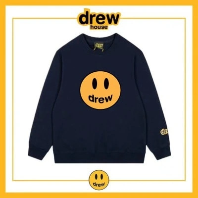 Drew House Fleece Sweatshirt Round Neck Unisex Cotton Style 1