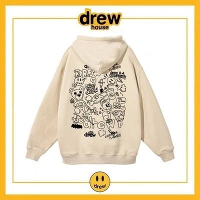 Drew House Hoodie Cotton Fleece Unisex Loose Jacket Style 1
