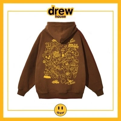Drew House Hoodie Cotton Fleece Unisex Loose Jacket Style 13