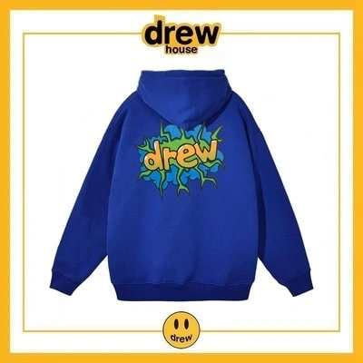 Drew House Hoodie Cotton Fleece Unisex Loose Student Jacket Style 10