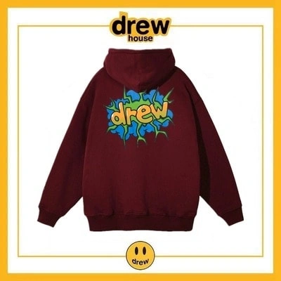 Drew House Hoodie Cotton Fleece Unisex Loose Student Jacket Style 9