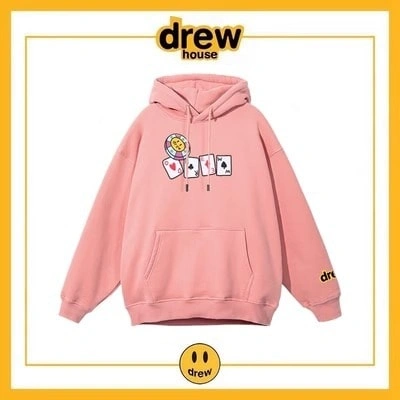 Drew House Hoodie Fleece Cotton Unisex Loose Pullover Style 11