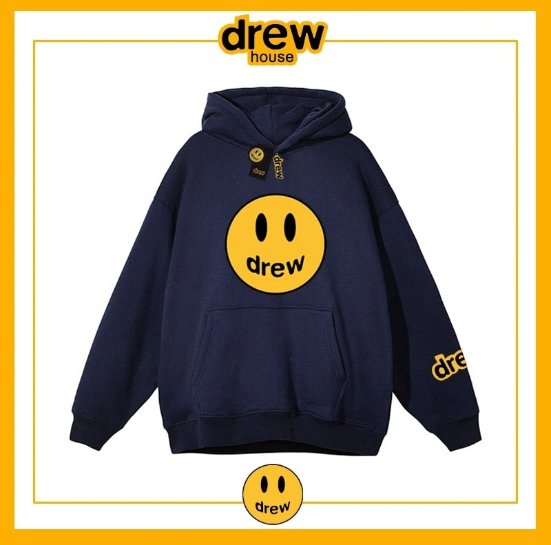 Drew House Hoodie Fleece Lined Unisex Cotton Loose Style 5