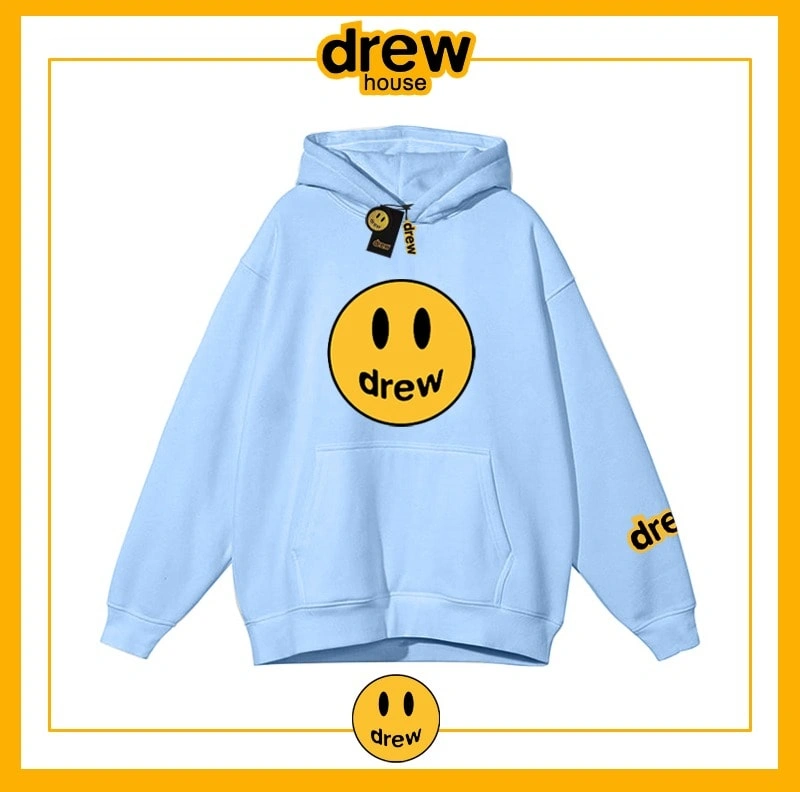 Drew House Hoodie Fleece Lined Unisex Cotton Loose Style 6