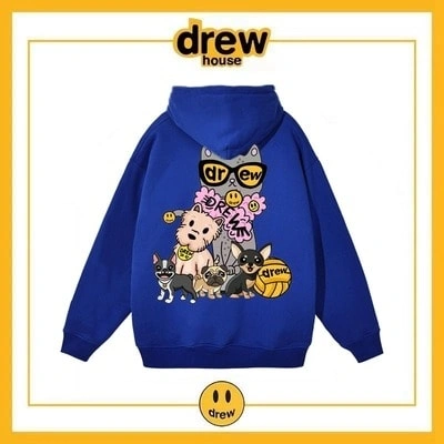 Drew House Hoodie Fleece Unisex Oversized Pullover Style 10