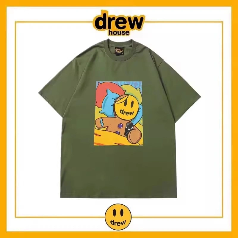 Drew House Letter Flame Short Sleeve T-Shirt Unisex Cotton Style 12