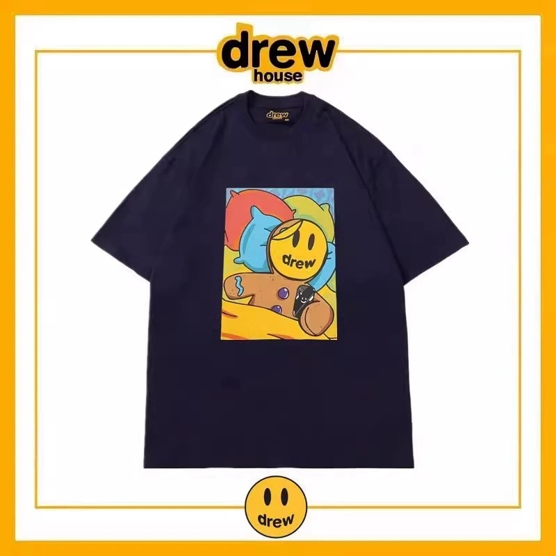 Drew House Letter Flame Short Sleeve T-Shirt Unisex Cotton Style 7