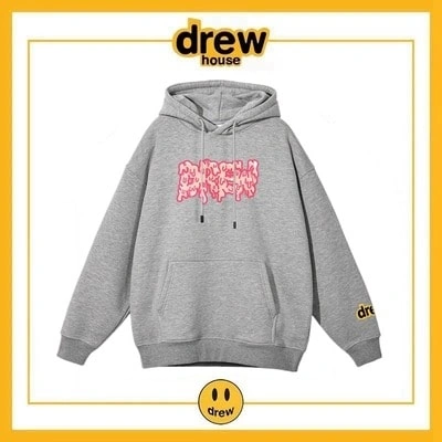 Drew House Print Hoodie Cotton Fleece Unisex Pullover Style 2