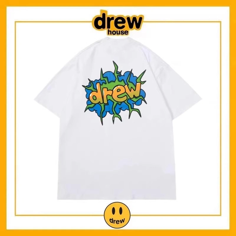 Drew House Print Short Sleeve T-Shirt Unisex Cotton Loose Style 1