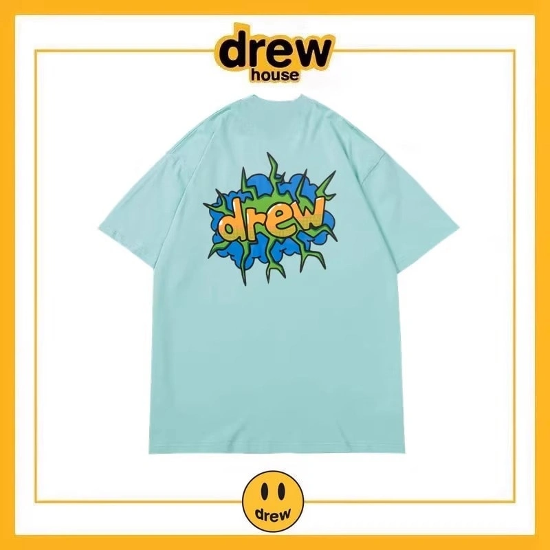 Drew House Print Short Sleeve T-Shirt Unisex Cotton Loose Style 12