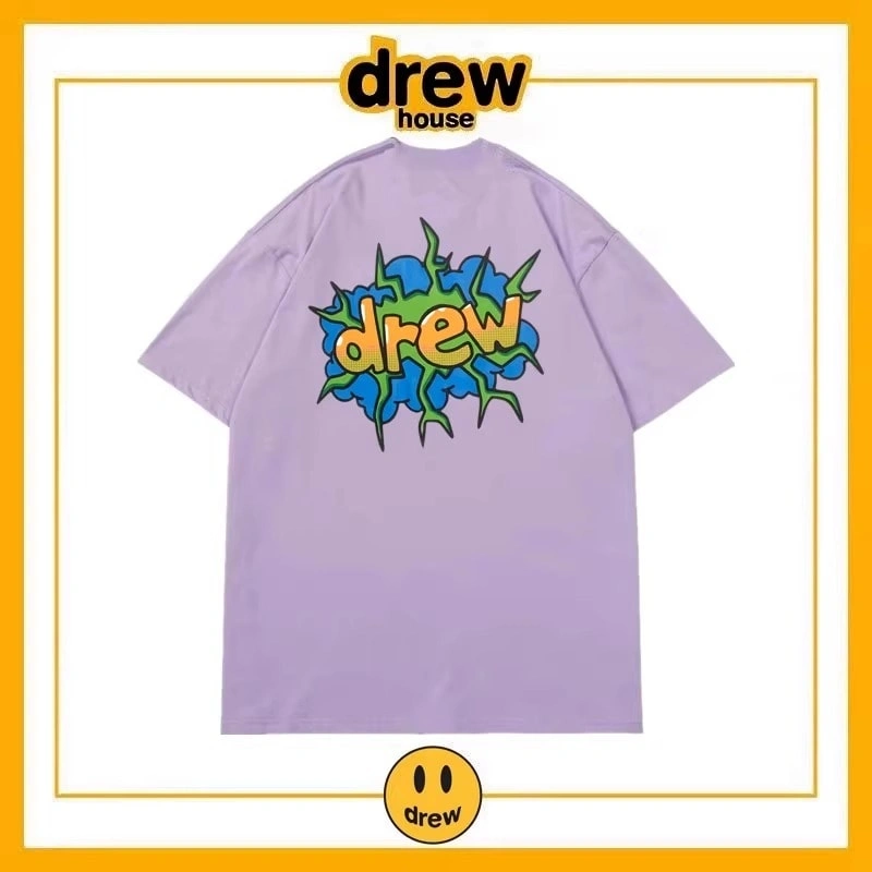Drew House Print Short Sleeve T-Shirt Unisex Cotton Loose Style 13
