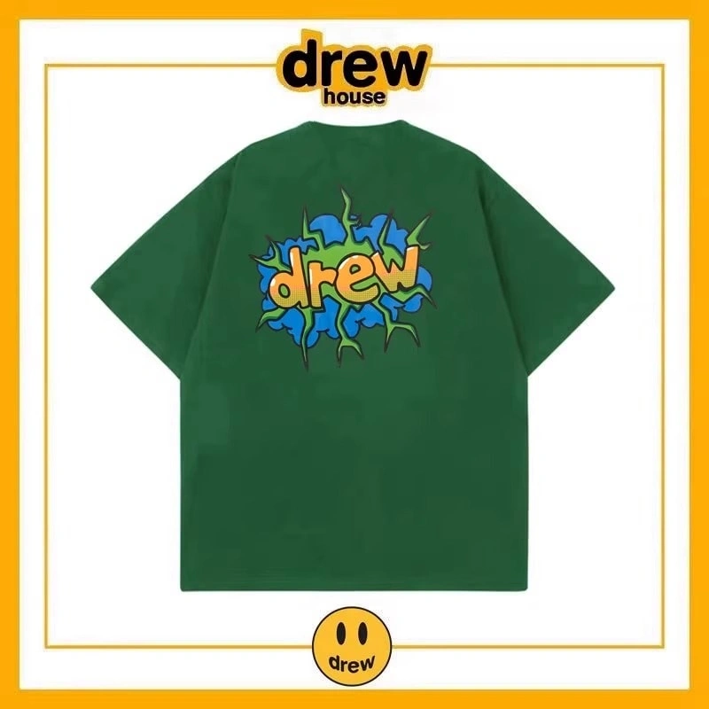 Drew House Print Short Sleeve T-Shirt Unisex Cotton Loose Style 23