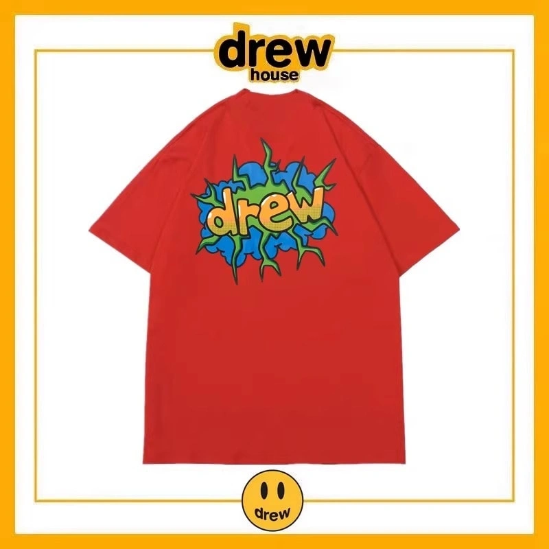 Drew House Print Short Sleeve T-Shirt Unisex Cotton Loose Style 7