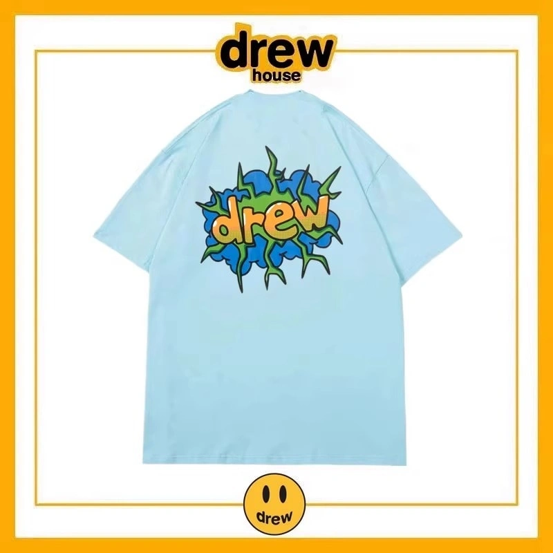 Drew House Print Short Sleeve T-Shirt Unisex Cotton Loose Style 8