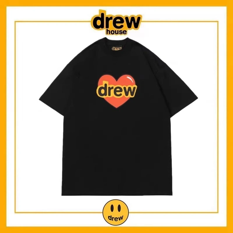 Drew House Print Short Sleeve T-Shirt Unisex Cotton Loose Top Style 16